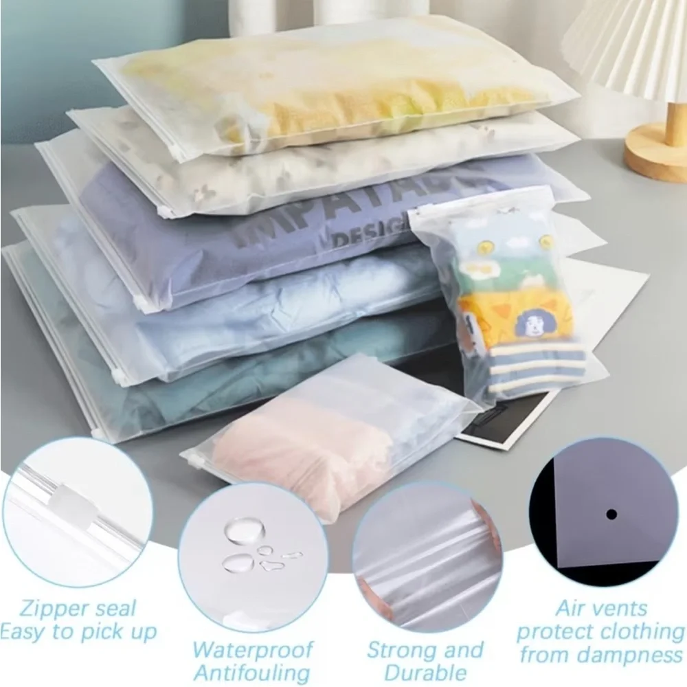 ❗️KEPT IT❗️🧳 30pc Clear Travel Storage Bags Set | Zippered Reusable Organizers